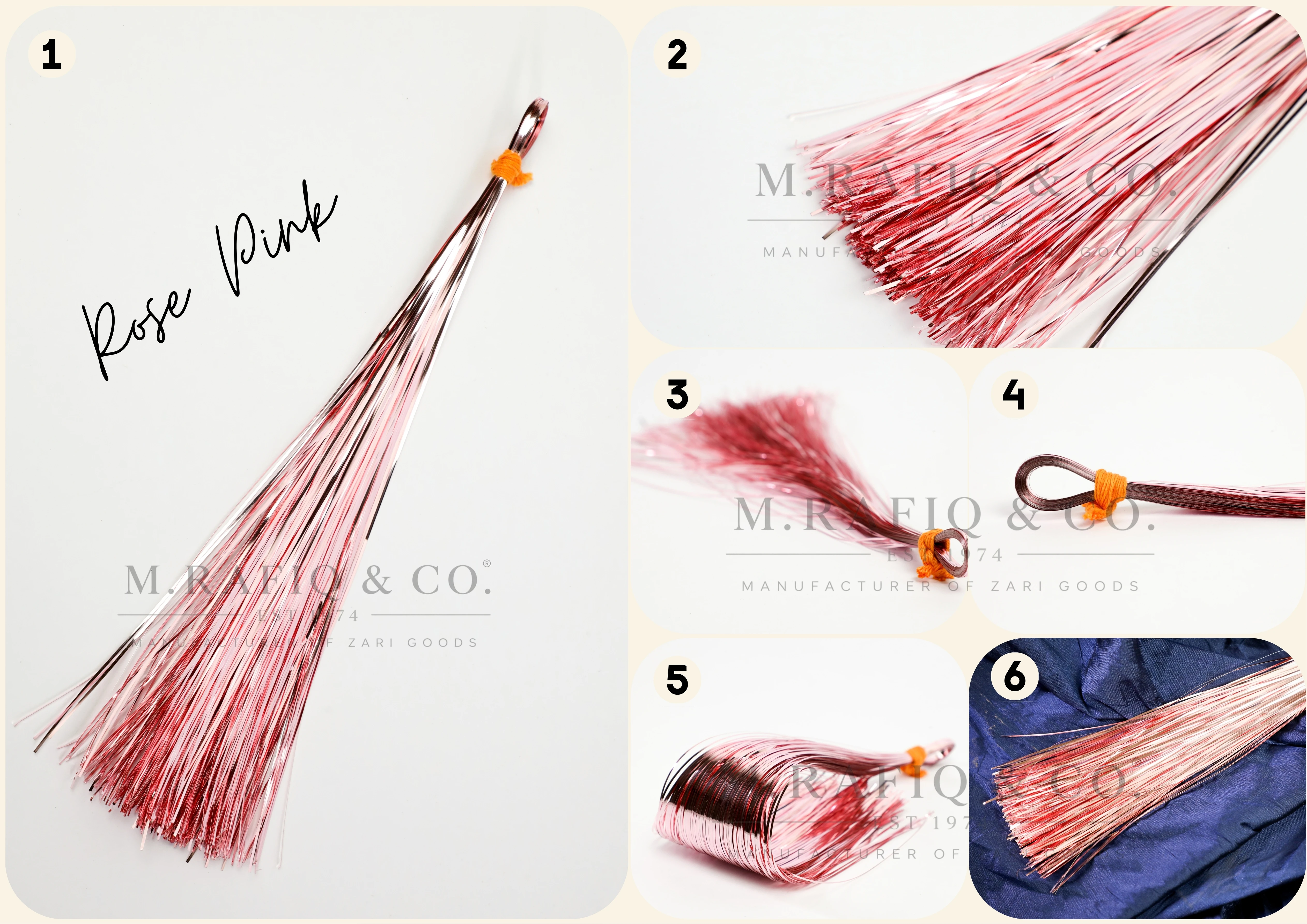 Rose Pink Flat Metallic Strip spool
